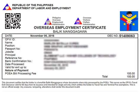 OEC 2024: How to Get Philippines’ Exit Clearance for .